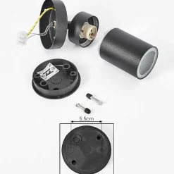 Plafonnier Exterieur Bessiebelle Noir, Blanc, 1 Lumiere