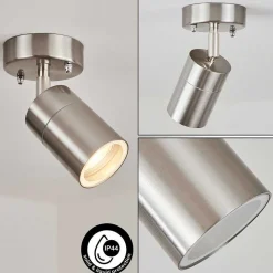 Plafonnier Exterieur Corneda Acier Inoxydable, 1 Lumiere