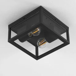 Plafonnier Exterieur Kiwalik Anthracite, 1 Lumiere