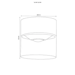 Plafonnier Exterieur Lcd 5068 Led Noir, 1 Lumiere