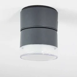 Plafonnier Exterieur Papagayos Led Anthracite, Blanc, 1 Lumiere, Changeur De Couleurs