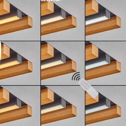 Plafonnier Favorina Led Ecru, Noir, 1 Lumiere, Telecommandes