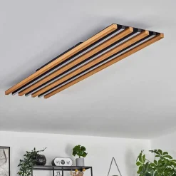 Plafonnier Favorina Led Ecru, Noir, 1 Lumiere, Telecommandes