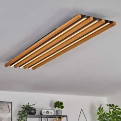 Plafonnier Favorina Led Ecru, Noir, 1 Lumiere, Telecommandes