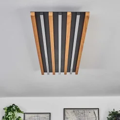 Plafonnier Favorina Led Ecru, Noir, 1 Lumiere, Telecommandes