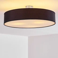 Plafonnier Foggia Nickel Mat, 3 Lumieres