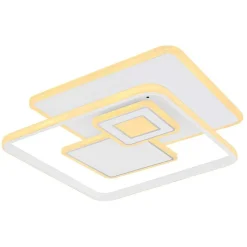 Plafonnier Globo Roderick Led Blanc, 1 Lumiere, Telecommandes