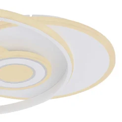 Plafonnier Globo Roderick Led Blanc, 1 Lumiere, Telecommandes