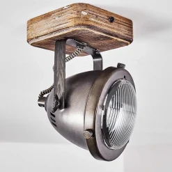 Plafonnier Glostrup Brun, Acier Inoxydable, 1 Lumiere