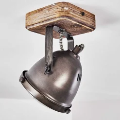 Plafonnier Glostrup Brun, Acier Inoxydable, 1 Lumiere