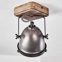 Plafonnier Glostrup Brun, Acier Inoxydable, 1 Lumiere