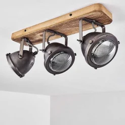 Plafonnier Glostrup Brun, Acier Inoxydable, 3 Lumieres