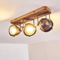 Plafonnier Glostrup Brun, Acier Inoxydable, 3 Lumieres