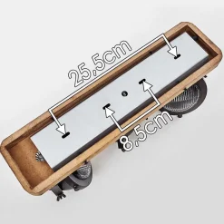 Plafonnier Glostrup Brun, Acier Inoxydable, 3 Lumieres