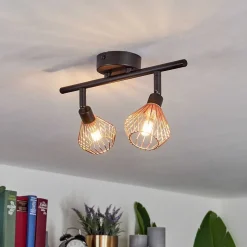 Plafonnier Gronhoj Noir, 2 Lumieres