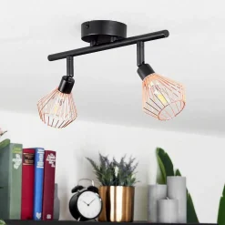 Plafonnier Gronhoj Noir, 2 Lumieres