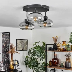 Plafonnier Haikala Noir, 3 Lumieres