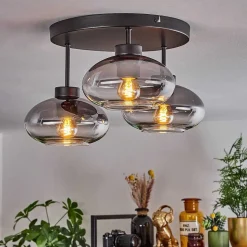 Plafonnier Haikala Noir, 3 Lumieres