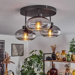 Plafonnier Haikala Noir, 3 Lumieres