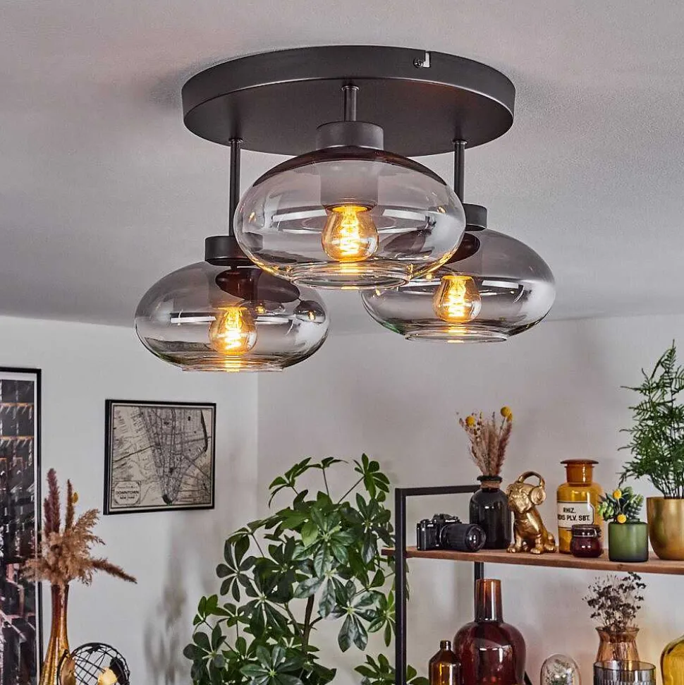 Plafonnier Haikala Noir, 3 Lumieres