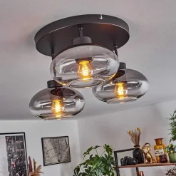 Plafonnier Haikala Noir, 3 Lumieres