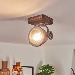 Plafonnier Herford Bois Fonce, 1 Lumiere