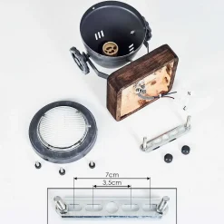 Plafonnier Herford Bois Fonce, 1 Lumiere