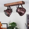 Plafonnier Herford Bois Fonce, Rouille, 2 Lumieres