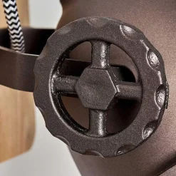 Plafonnier Herford Brun, Bois Clair, Noir, 1 Lumiere