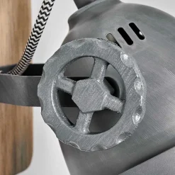 Plafonnier Herford Gris, Bois Clair, 1 Lumiere