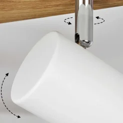 Plafonnier Javel Brun, Chrome, Couleur Bois, 4 Lumieres