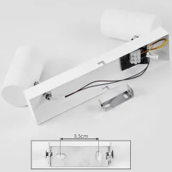 Plafonnier Javel Chrome, Blanc, 2 Lumieres