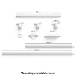 Plafonnier Kit De Base Philips Hue Perifo Led Blanc, 4 Lumieres, Changeur De Couleurs