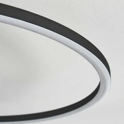 Plafonnier Korca Led Noir, 1 Lumiere