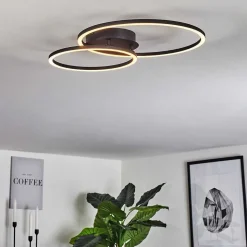 Plafonnier Korca Led Noir, 1 Lumiere