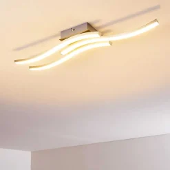 Plafonnier Letala Led Chrome, Nickel Mat, 3 Lumieres