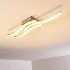 Plafonnier Letala Led Chrome, Nickel Mat, 3 Lumieres