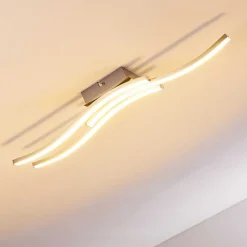 Plafonnier Letala Led Chrome, Nickel Mat, 3 Lumieres