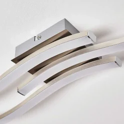 Plafonnier Letala Led Chrome, Nickel Mat, 3 Lumieres