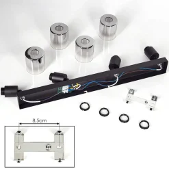 Plafonnier Leteque Noir, 4 Lumieres