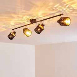 Plafonnier Liared Noir, 4 Lumieres