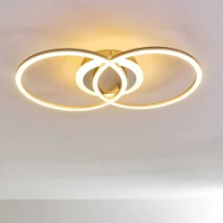 Plafonnier Lithgow Led Argente, 1 Lumiere