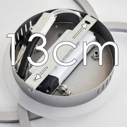 Plafonnier Lithgow Led Argente, 1 Lumiere