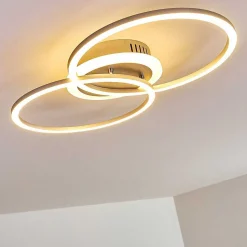 Plafonnier Lithgow Led Argente, 1 Lumiere