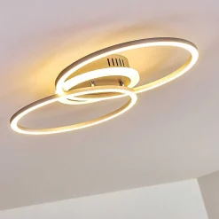 Plafonnier Lithgow Led Argente, 1 Lumiere