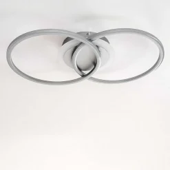 Plafonnier Lithgow Led Argente, 1 Lumiere