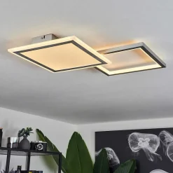 Plafonnier Longos Led Aluminium, 1 Lumiere, Telecommandes