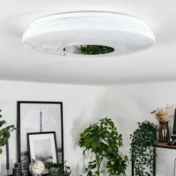 Plafonnier Lumsden Led Blanc, 1 Lumiere, Detecteur De Mouvement