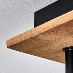 Plafonnier Maidford Bois Fonce, Noir, 4 Lumieres