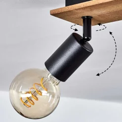 Plafonnier Maidford Ecru, Noir, 2 Lumieres